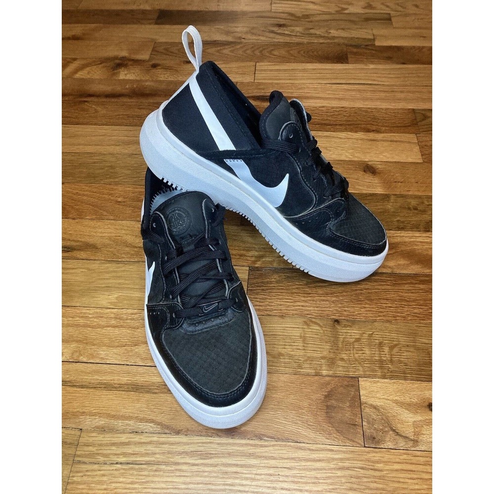Nike Womens Court Vision Alta Black Casual Shoes Sneakers Size 7.5